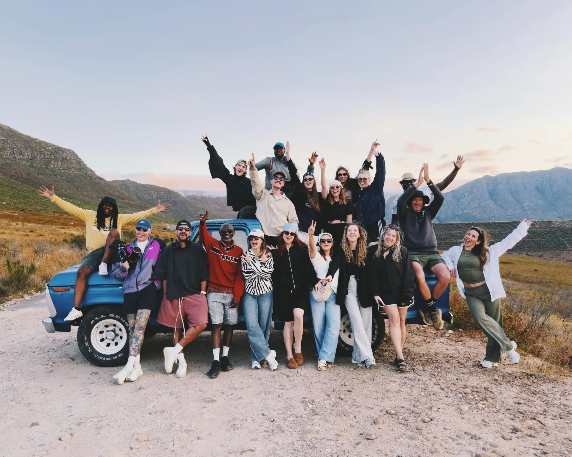 The BENCHMARKED team on a team trip