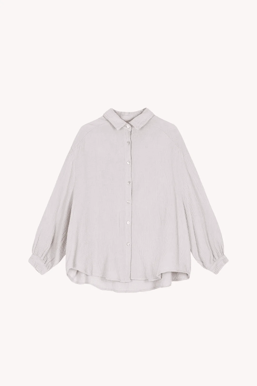 Light grey crinkled blouse