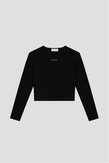Black long-sleeve top