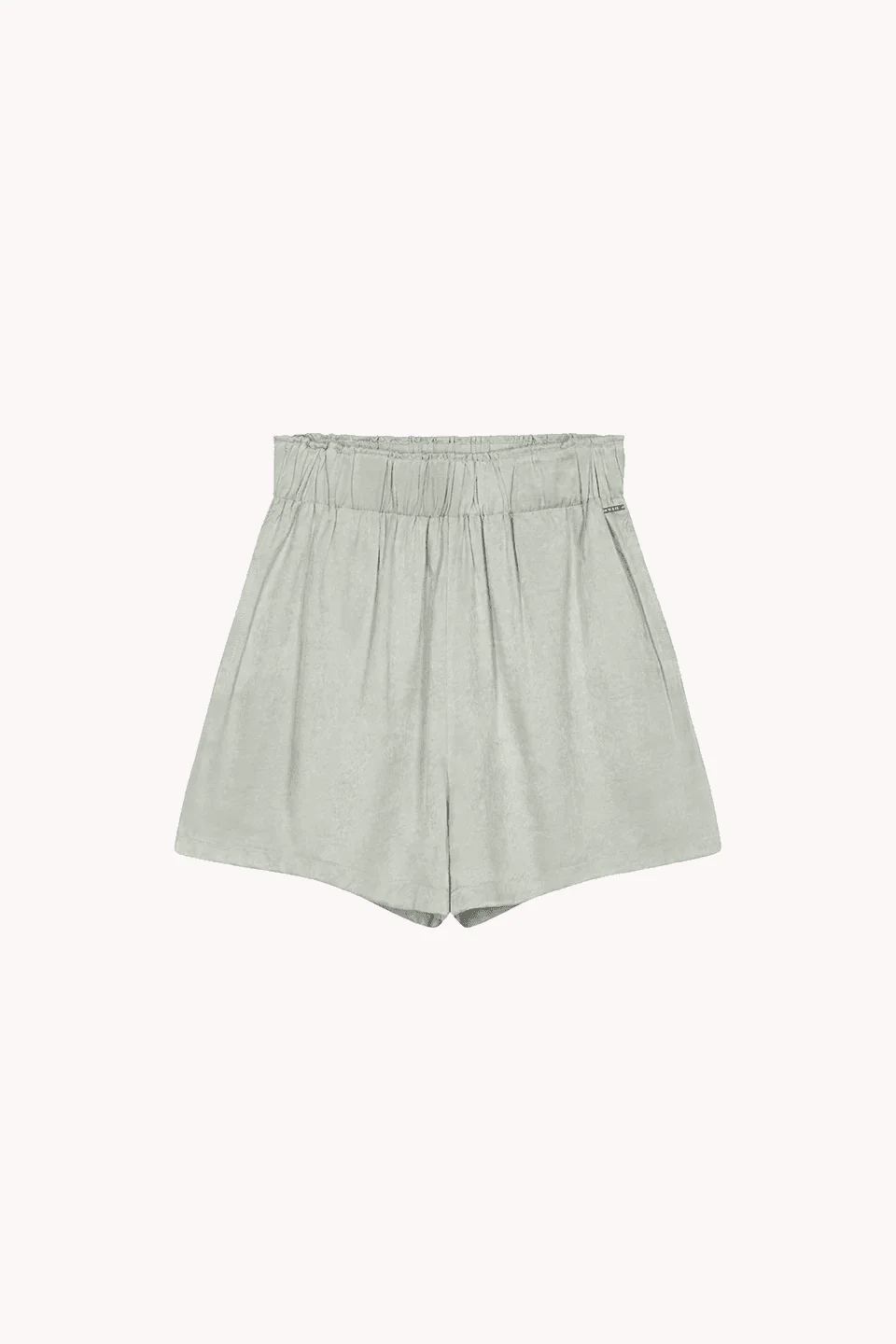 Light green paperbag shorts