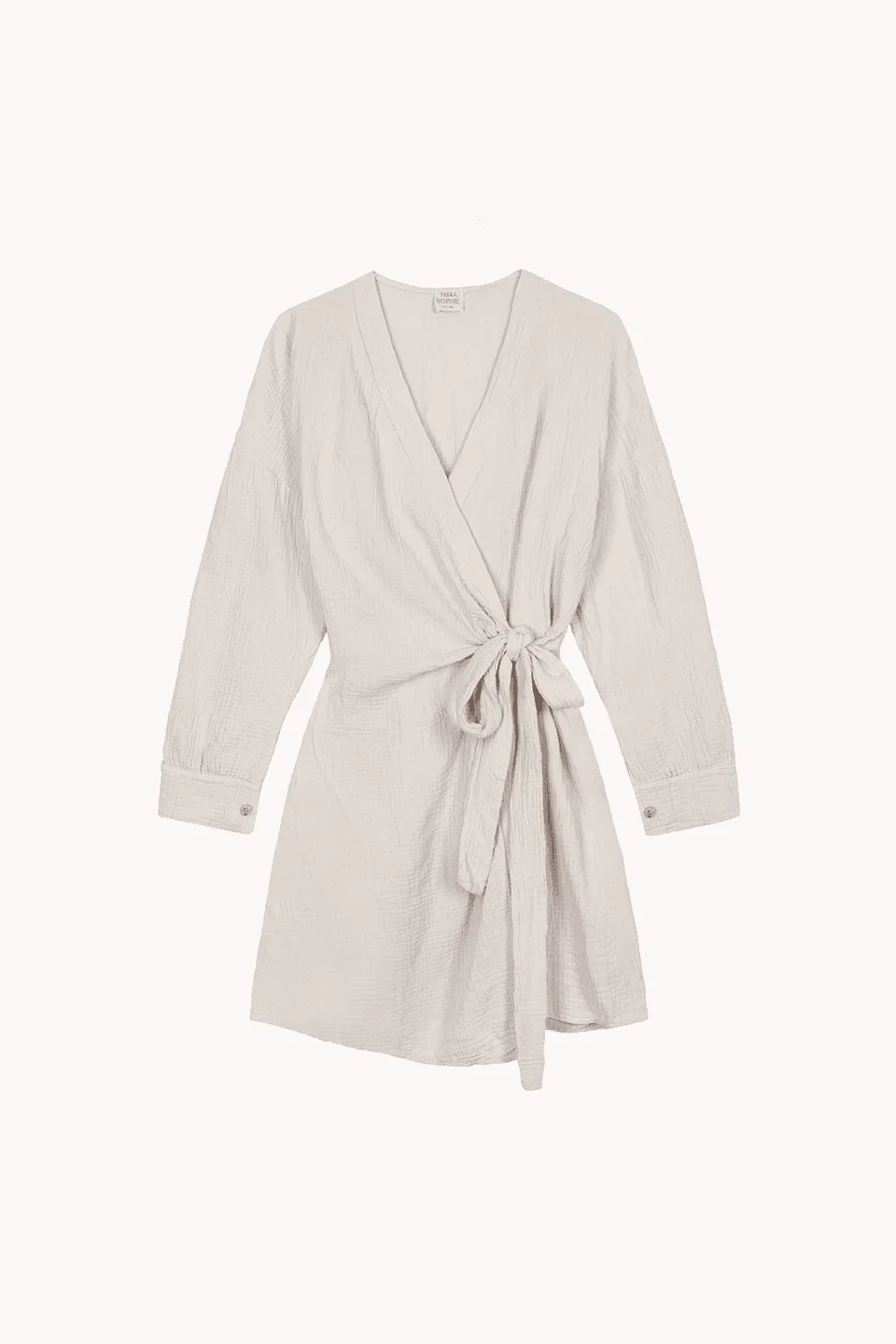Taupe wrap dress