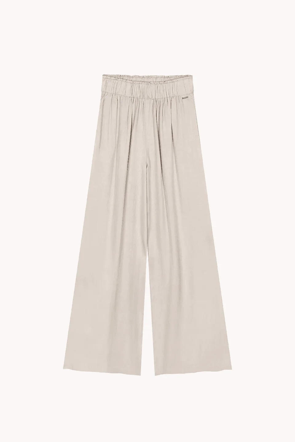 Light beige wide-leg trousers