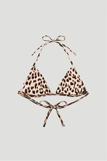 Leopard print bikini top