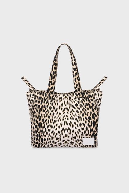 Leopard print tote bag
