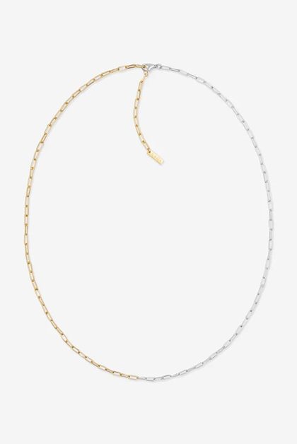 Two-tone link necklace