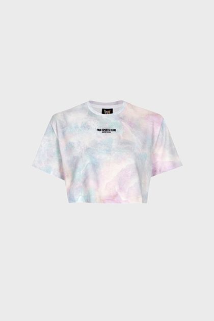 Pari Sports Club tie-dye crop top