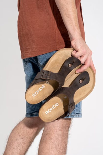 Brown Rohde sandals with buckle detail