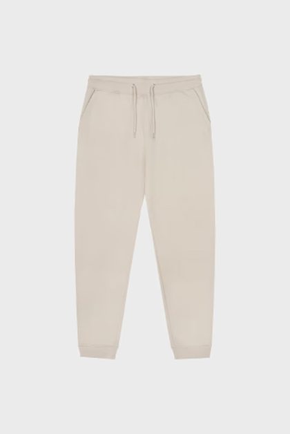 Light beige joggers with drawstring