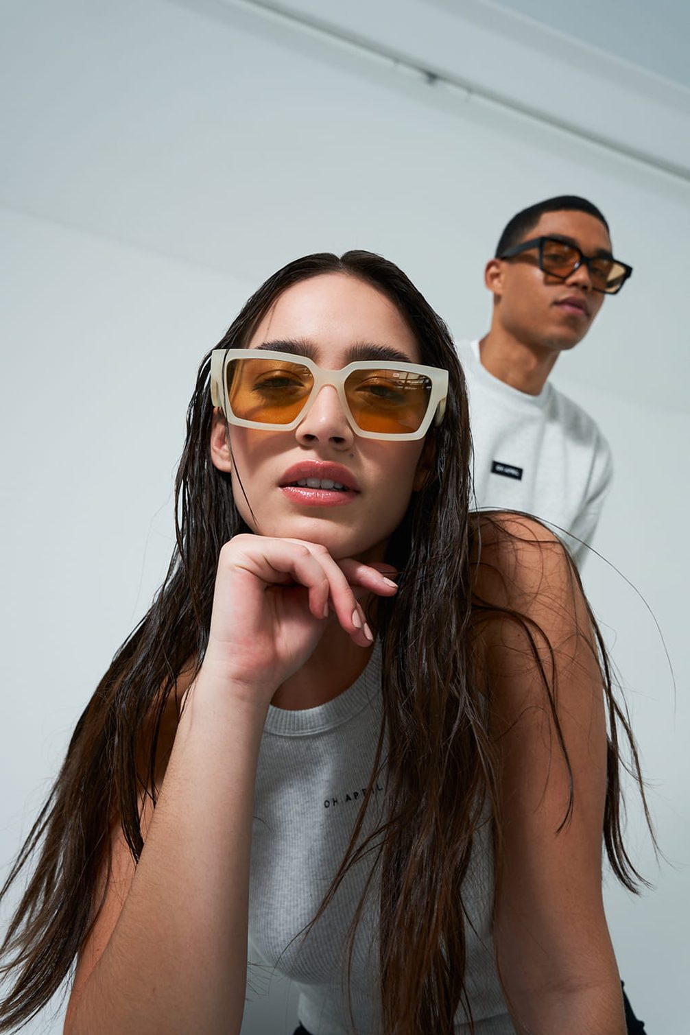 Models wearing sunglasses, fashion